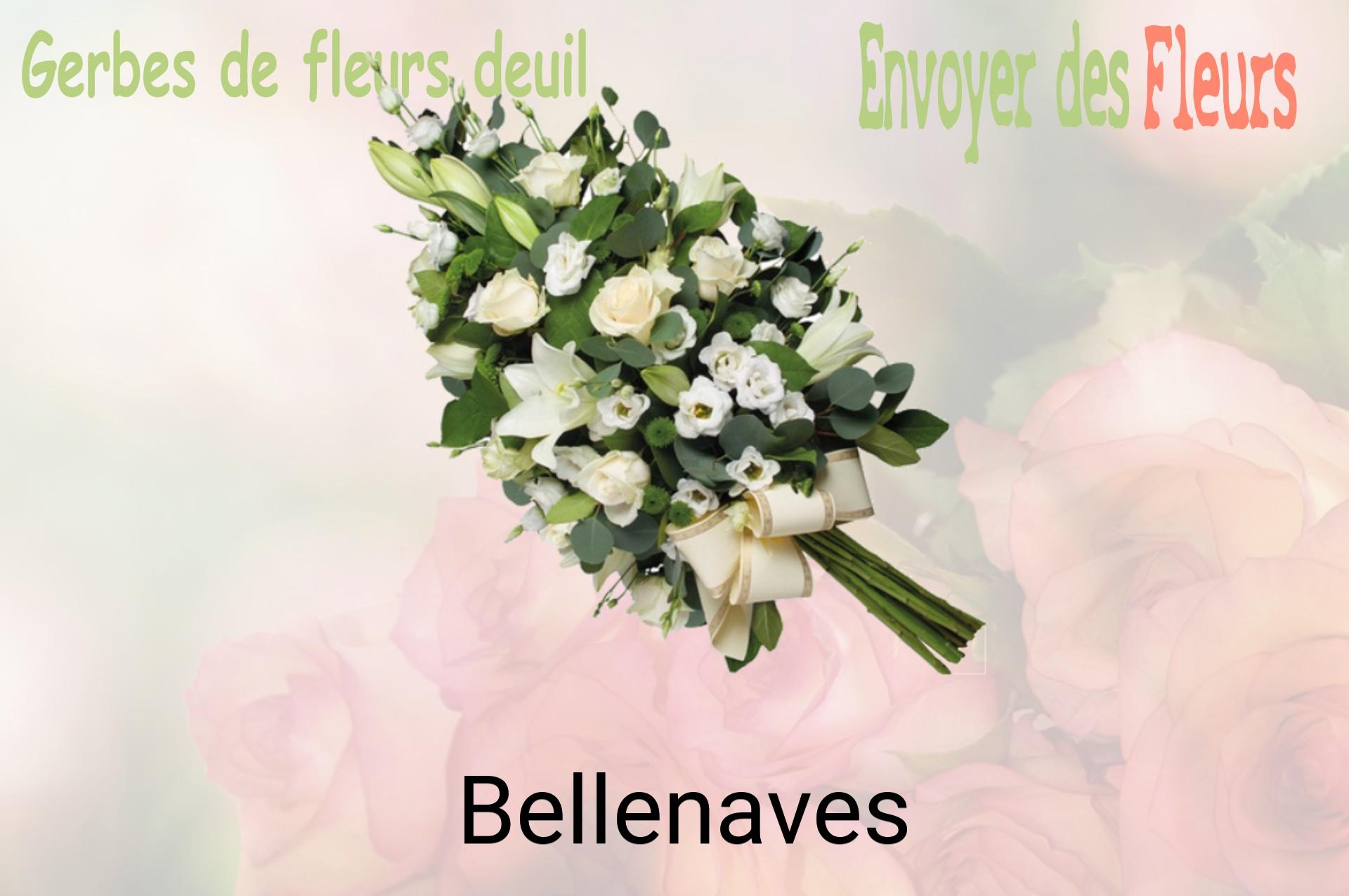 Gerbe de fleurs de deuil livrée à Bellenaves